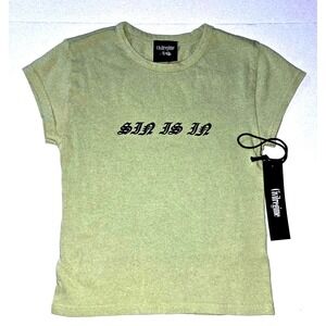 Civil Regime Fallen Star T-Shirt Womens Small Medium Pistachio Green